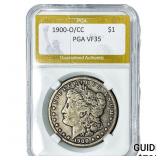 1900-O/CC Morgan Silver Dollar PGA VF35