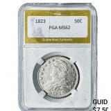1823 Capped Bust Half Dollar PGA MS62
