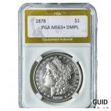 1878 Morgan Silver Dollar PGA MS63+DMPL