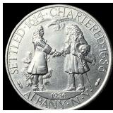1936 Albany Charter Silver Half Dollar GEM BU
