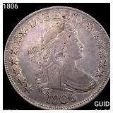 1806 Draped Bust Half Dollar NEARLY UNCIRCULATED