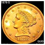 1878-S $2.50 Gold Quarter Eagle GEM BU