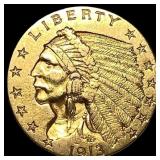 1913 Indian Head Gold $2.50 Quarter Eagle UNCIRCUL