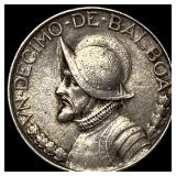 1933 Panama Silver 1/10 Balboa UNCIRCULATED