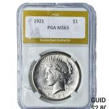 1921 Silver Peace Dollar PGA MS63
