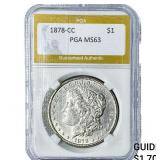 1878-CC Morgan Silver Dollar PGA MS63