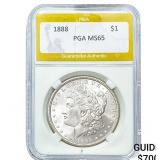 1888 Morgan Silver Dollar PGA MS65