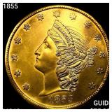 1855 Kellogg California $20 Gold CHOICE BU