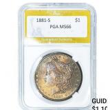 1881-S Morgan Silver Dollar PGA MS66