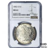1882-O Morgan Silver Dollar NGC MS61