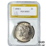 1898-S Morgan Silver Dollar PGA MS63