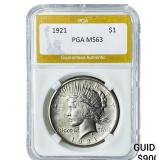 1921 Morgan Silver Dollar PGA MS63