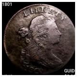 1801 Draped Bust Large Cent NEARLY UNCIRCULATED