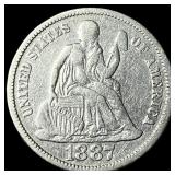 1887 Seated Liberty Dime CLOSELY UNCIRCULATED