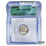 1943-S Mercury Silver Dime ICG MS67 FB
