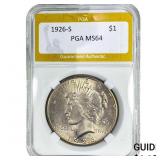 1926-S Silver Peace Dollar PGA MS64