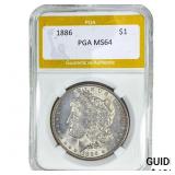 1886 Morgan Silver Dollar PGA MS64