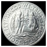 1936-D Silver Rhode Island Half Dollar GEM BU