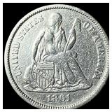 1861 Seated Liberty Dime CHOICE AU