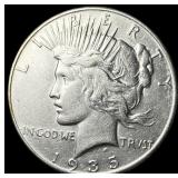 1935 Silver Peace Dollar CLOSELY UNCIRCULATED