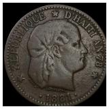 1881 Haiti Bronze 2 Centimes