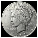 1935 Silver Peace Dollar CLOSELY UNCIRCULATED