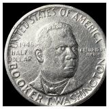 1946 Silver Half Dollar Booker T. Washington GEM B