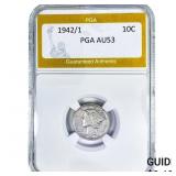 1942/1 Mercury Silver Dime PGA AU53