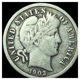 1903-O Silver Barber Dime LIGHTLY CIRCULATED
