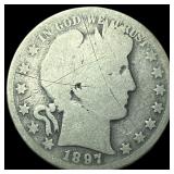 1897 Barber Half Dollar NICELY CIRCULATED