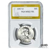 1957-D Franklin Half Dollar PGA MS62FBL