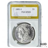 1881-S Morgan Silver Dollar PGA MS66