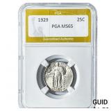 1929 Standing Liberty Quarter PGA MS65