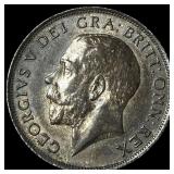 1915 Silver One Shilling Great Britain CHOICE AU
