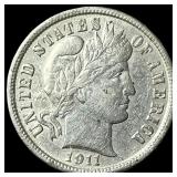 1911 Barber Dime CLOSELY UNCIRCULATED