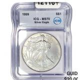 1999 Silver Eagle ICG MS70