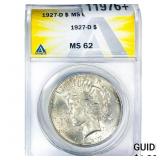 1927-D Silver Peace Dollar ANACS MS62