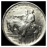 1925 Silver Stone Mountain Half Dollar CLOSELY UNC