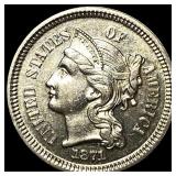 1871 Nickel Three-Cent Piece UNCIRCULATED