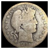 1896-S Silver Barber Half Dollar LIGHTLY CIRCULATE