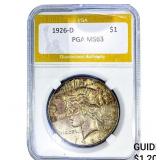 1926-D Silver Peace Dollar PGA MS63