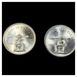 [2] 1980 Mexico 1oz Silver Onza Lot