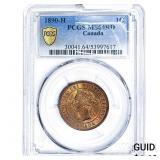 1890-H 1C Canada PCGS MS64 RD