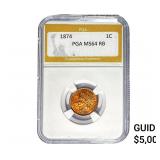 1874 Indian Head Cent PGA MS64 RB