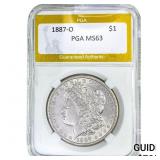 1887-O Morgan Silver Dollar PGA MS63