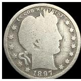 1897 Silver Barber Quarter NICELY CIRCULATED