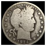 1914 Barber Half Dollar NICELY CIRCULATED