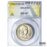 1952-S Franklin Half Dollar ANACS MS65