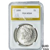 1890 Morgan Silver Dollar PGA MS64