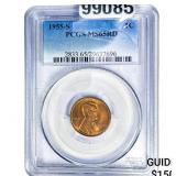 1955-S Wheat Cent PCGS MS65 RD